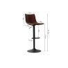 TRIANON, tabouret de bar hauteur 88-109 cm - simili cuir - hauteur réglable - 4 coloris