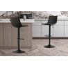 TRIANON, tabouret de bar hauteur 88-109 cm - simili cuir - hauteur réglable - 4 coloris
