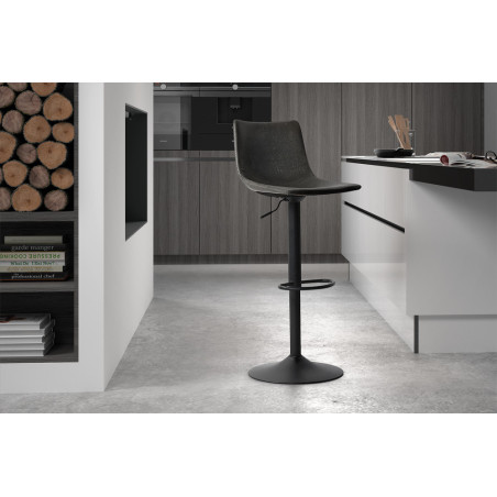 TRIANON, tabouret de bar hauteur 88-109 cm - simili cuir - hauteur réglable - 4 coloris