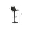 TRIANON, tabouret de bar hauteur 88-109 cm - simili cuir - hauteur réglable - 4 coloris