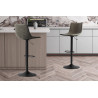 TRIANON, tabouret de bar hauteur 88-109 cm - simili cuir - hauteur réglable - 4 coloris