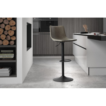TRIANON, tabouret de bar hauteur 88-109 cm - simili cuir - hauteur réglable - 4 coloris