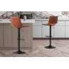 TRIANON, tabouret de bar hauteur 88-109 cm - simili cuir - hauteur réglable - 4 coloris