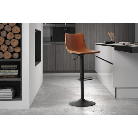 TRIANON, tabouret de bar hauteur 88-109 cm - simili cuir - hauteur réglable - 4 coloris