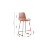 MARJOLAINE, chaise de comptoir hauteur 100,5 cm - polypropylène - 5 coloris