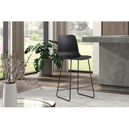MARJOLAINE, chaise de comptoir hauteur 100,5 cm - polypropylène - 5 coloris