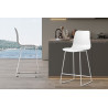 MARJOLAINE, chaise de comptoir hauteur 100,5 cm - polypropylène - 5 coloris