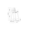 MARJOLAINE, chaise de comptoir hauteur 100,5 cm - polypropylène - 5 coloris