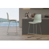 MARJOLAINE, chaise de comptoir hauteur 100,5 cm - polypropylène - 5 coloris