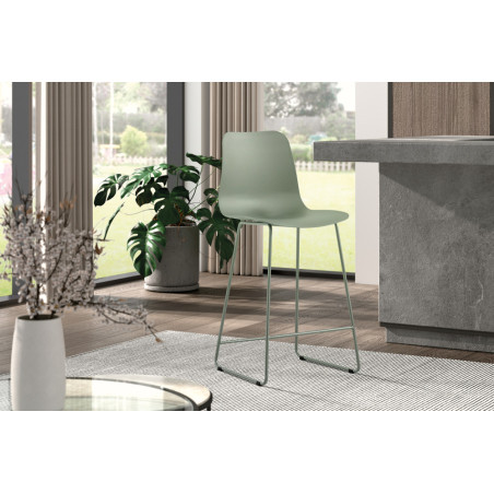 MARJOLAINE, chaise de comptoir hauteur 100,5 cm - polypropylène - 5 coloris