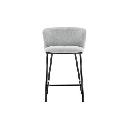 ARCADIE, chaise de comptoir hauteur 88,5 cm - tissu doux - 2 coloris
