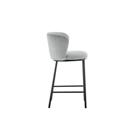 ARCADIE, chaise de comptoir hauteur 88,5 cm - tissu doux - 2 coloris