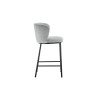 ARCADIE, chaise de comptoir hauteur 88,5 cm - tissu doux - 2 coloris