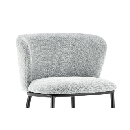 ARCADIE, chaise de comptoir hauteur 88,5 cm - tissu doux - 2 coloris