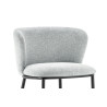 ARCADIE, chaise de comptoir hauteur 88,5 cm - tissu doux - 2 coloris