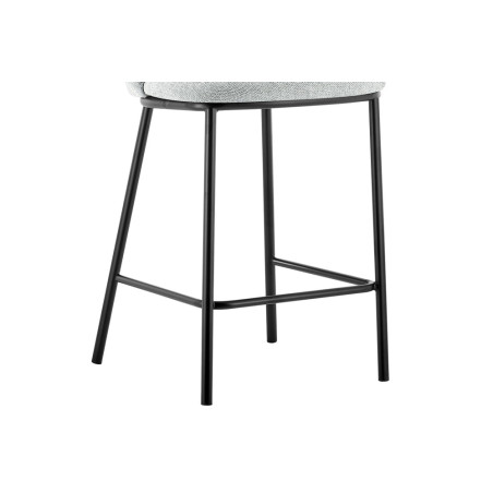 ARCADIE, chaise de comptoir hauteur 88,5 cm - tissu doux - 2 coloris