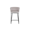 ARCADIE, chaise de comptoir hauteur 88,5 cm - tissu doux - 2 coloris