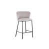 ARCADIE, chaise de comptoir hauteur 88,5 cm - tissu doux - 2 coloris