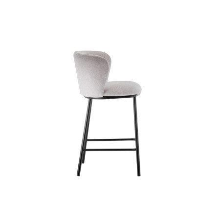 ARCADIE, chaise de comptoir hauteur 88,5 cm - tissu doux - 2 coloris