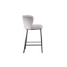 ARCADIE, chaise de comptoir hauteur 88,5 cm - tissu doux - 2 coloris