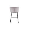 ARCADIE, chaise de comptoir hauteur 88,5 cm - tissu doux - 2 coloris
