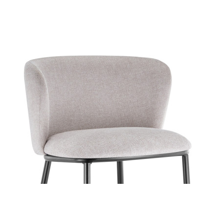 ARCADIE, chaise de comptoir hauteur 88,5 cm - tissu doux - 2 coloris