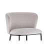 ARCADIE, chaise de comptoir hauteur 88,5 cm - tissu doux - 2 coloris