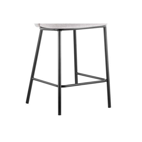 ARCADIE, chaise de comptoir hauteur 88,5 cm - tissu doux - 2 coloris