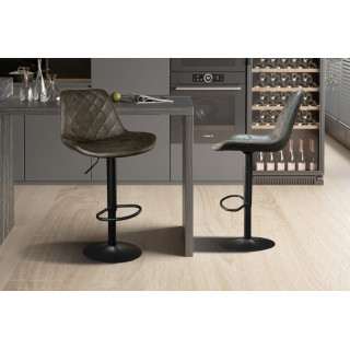 MERLOT, tabouret de bar hauteur 89-110 cm - simili cuir - hauteur réglable - 2 coloris