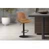CHABLIS, tabouret de bar hauteur 89-110 cm - simili cuir - hauteur réglable - 2 coloris