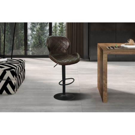 MUSCAT, tabouret de bar hauteur 90-111 cm - simili cuir - hauteur réglable - 2 coloris