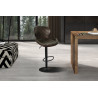 MUSCAT, tabouret de bar hauteur 90-111 cm - simili cuir - hauteur réglable - 2 coloris