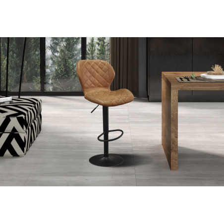 MUSCAT, tabouret de bar hauteur 90-111 cm - simili cuir - hauteur réglable - 2 coloris