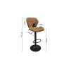 MUSCAT, tabouret de bar hauteur 90-111 cm - simili cuir - hauteur réglable - 2 coloris