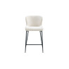 LISERON, chaise de comptoir hauteur 96,5 cm - tissu bouclette - 4 coloris