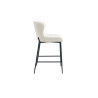 LISERON, chaise de comptoir hauteur 96,5 cm - tissu bouclette - 4 coloris