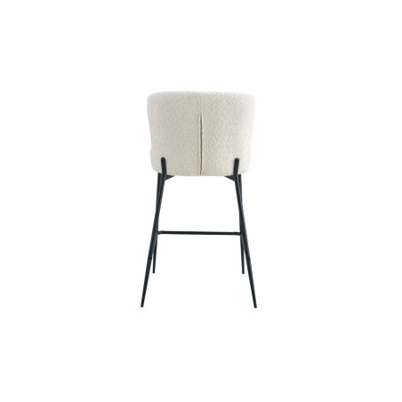 LISERON, chaise de comptoir hauteur 96,5 cm - tissu bouclette - 4 coloris