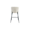 LISERON, chaise de comptoir hauteur 96,5 cm - tissu bouclette - 4 coloris
