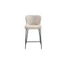 LISERON, chaise de comptoir hauteur 96,5 cm - tissu bouclette - 4 coloris