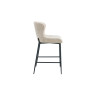 LISERON, chaise de comptoir hauteur 96,5 cm - tissu bouclette - 4 coloris