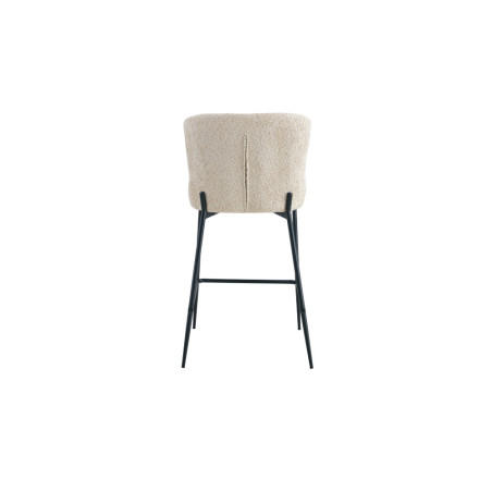 LISERON, chaise de comptoir hauteur 96,5 cm - tissu bouclette - 4 coloris