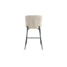 LISERON, chaise de comptoir hauteur 96,5 cm - tissu bouclette - 4 coloris