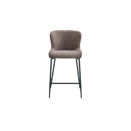 LISERON, chaise de comptoir hauteur 96,5 cm - tissu bouclette - 4 coloris