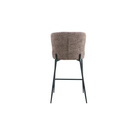 LISERON, chaise de comptoir hauteur 96,5 cm - tissu bouclette - 4 coloris