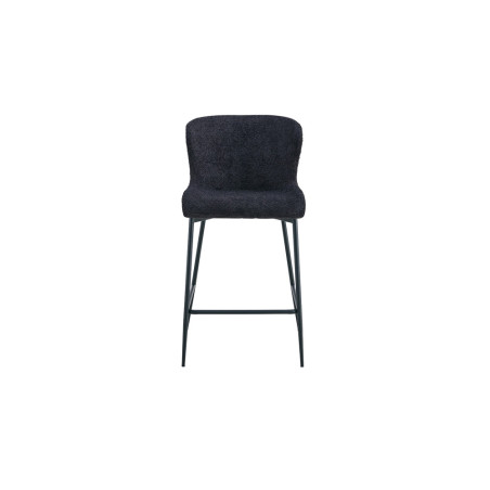 LISERON, chaise de comptoir hauteur 96,5 cm - tissu bouclette - 4 coloris