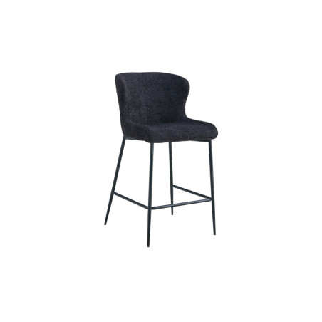 LISERON, chaise de comptoir hauteur 96,5 cm - tissu bouclette - 4 coloris