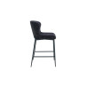 LISERON, chaise de comptoir hauteur 96,5 cm - tissu bouclette - 4 coloris
