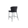 LISERON, chaise de comptoir hauteur 96,5 cm - tissu bouclette - 4 coloris