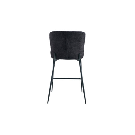 LISERON, chaise de comptoir hauteur 96,5 cm - tissu bouclette - 4 coloris