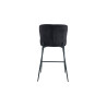 LISERON, chaise de comptoir hauteur 96,5 cm - tissu bouclette - 4 coloris